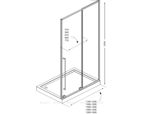 Душевая дверь Allen Brau Fantasy 140 3.11008.31 черный матовый