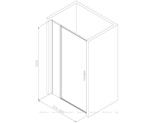 Душевая дверь Allen Brau Priority 100 3.31030.BBA черный браш