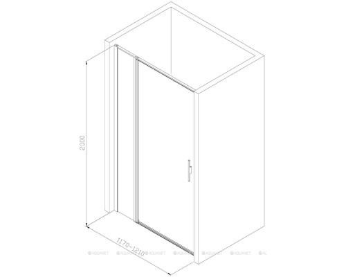 Душевая дверь Allen Brau Priority 120 3.31008.BA серебро браш