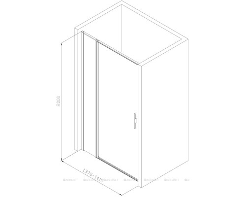 Душевая дверь Allen Brau Priority 140 3.31012.BBA черный браш