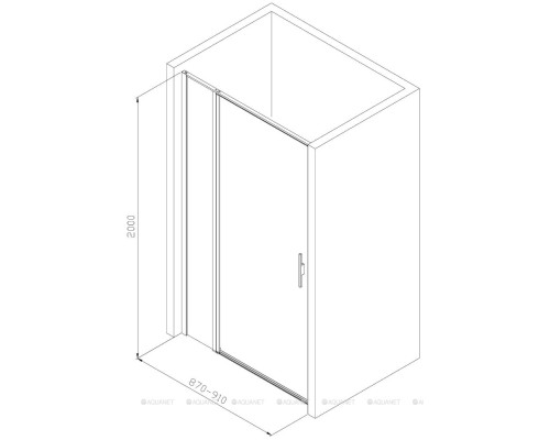 Душевая дверь Allen Brau Priority 90 3.31002.BA серебро браш