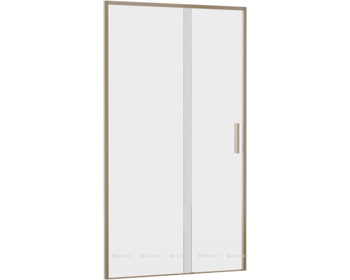 Душевая дверь Aquanet Pleasure Evo 110 AE65-N110-GBT профиль золото-никель браш, прозрачное стекло