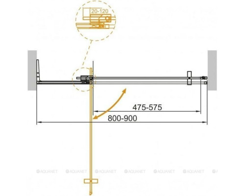 Душевая дверь Cezares Slider B-1-80/90-C-Cr