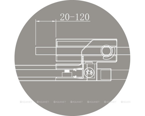 Душевая дверь Cezares Slider B-1-90/100-GRIGIO-Cr