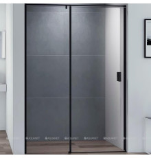 Душевая дверь Cezares Urban 150 URBAN-B-12-150-C-NERO профиль черный, стекло прозрачное