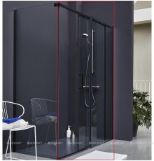 Душевая дверь Jacob Delafon Contra Black 120 E22C120-BL профиль черный, стекло прозрачное