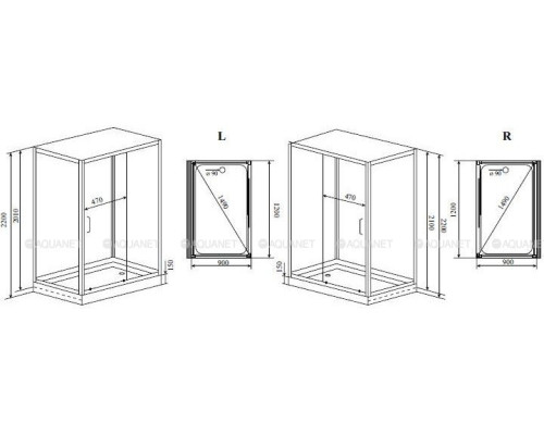 Душевая кабина Timo Premium HELMA H-520L 90x120