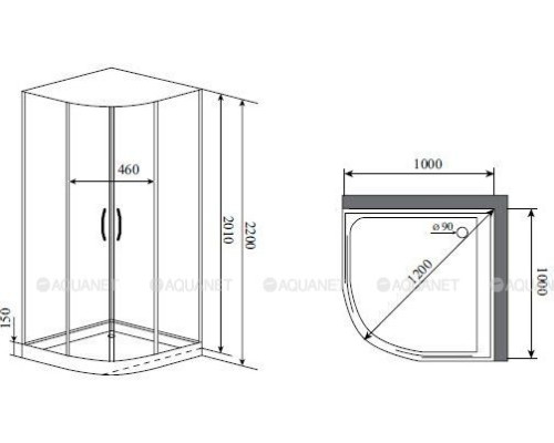 Душевая кабина Timo Premium IMPI H-517 100х100