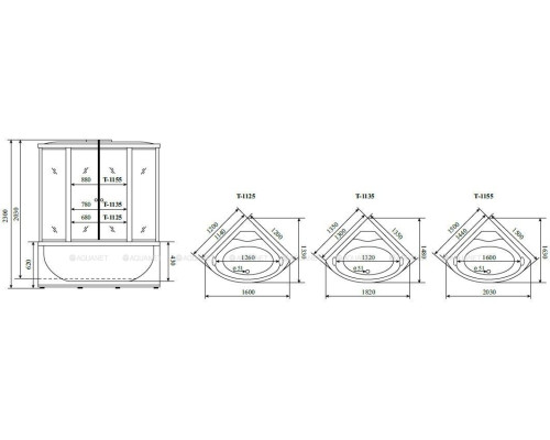 Душевая кабина Timo Standart Т-6655 Silver F 150x150