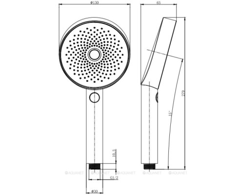 Душевая лейка Allen Brau Priority 5.31B20-MG графит браш