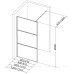 Душевая перегородка Aquanet 90x200 SW-900GRT профиль графит, прозрачное стекло