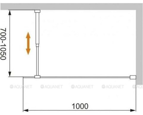 Душевая перегородка Cezares Liberta 100x195 L-1-100-C-Cr