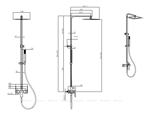 Душевая стойка Allen Brau Infinity 5.21012-31 черный матовый