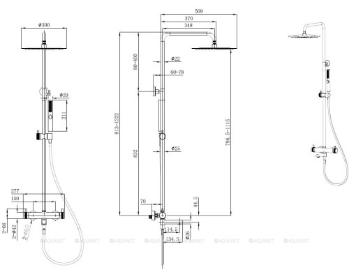 Душевая стойка Allen Brau Priority 5.31A10-00 хром