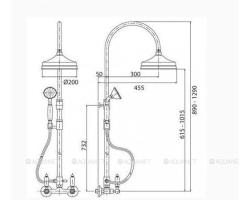Душевая стойка Cezares Diamond CD-03/24-Sw