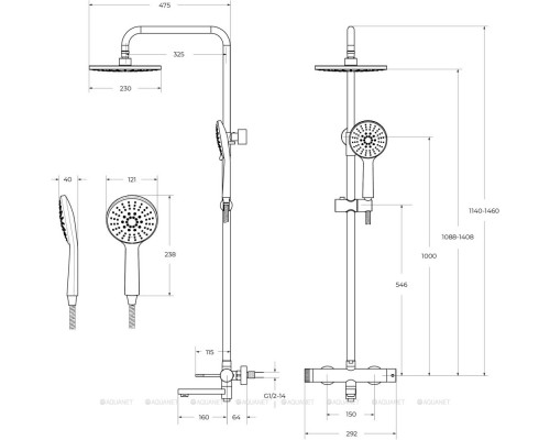 Душевая стойка Cezares Relax RELAX-CVD-01 хром