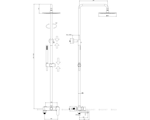 Душевая стойка Paffoni Blu ZCOL632NO