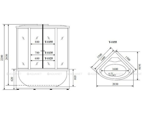 Душевой бокс Timo Standart T-1155 150х150