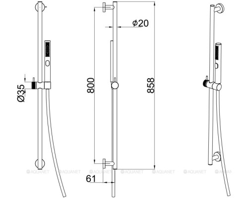 Душевой гарнитур Allen Brau Priority 5.31010-00 хром