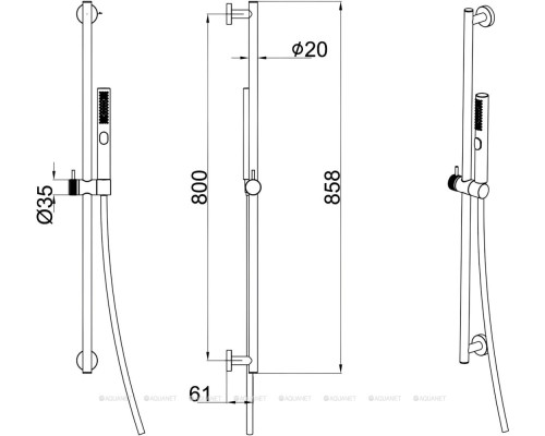 Душевой гарнитур Allen Brau Priority 5.31010-31 черный матовый