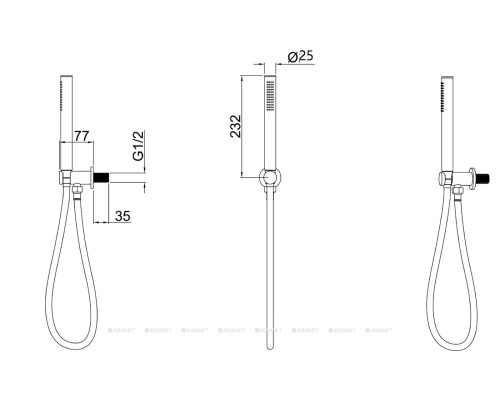 Душевой гарнитур Allen Brau Priority 5.31019-BN никель браш