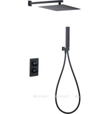 Душевой комплект Allen Brau Infinity 5.21016-31 (с внутренней частью, 2 выхода) черный матовый