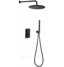 Душевой комплект Allen Brau Priority 5.31013-31 (с внутренней частью, 2 выхода) черный матовый