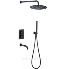 Душевой комплект Allen Brau Priority 5.31014-31 (с внутренней частью, 3 выхода) черный матовый