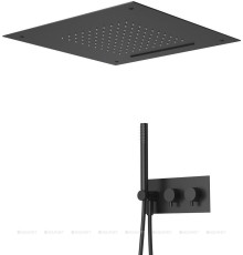 Душевой комплект Cezares Leaf LEAF-DSIS-T-50-NOP черный матовый (с внутренней частью)