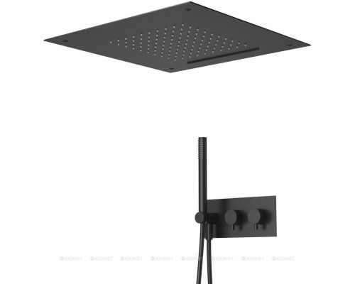 Душевой комплект Cezares Leaf LEAF-DSIS-T-50-NOP черный матовый (с внутренней частью)