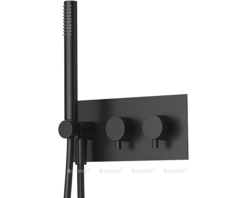 Душевой комплект Cezares Leaf LEAF-DSIS-T-50-NOP черный матовый (с внутренней частью)