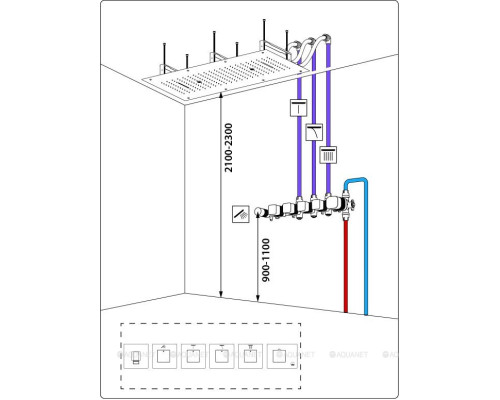 Душевой комплект Timo Petruma SX-5329/17SM золото матовое (с внутренней частью)