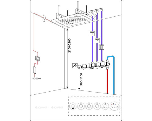 Душевой комплект Timo Saona SX-2319/03SM черный матовый (с внутренней частью)