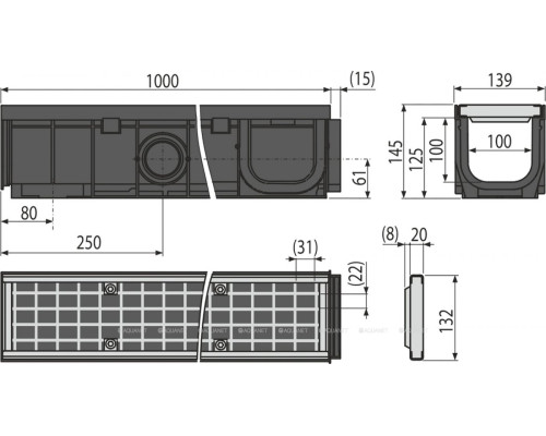 Душевой лоток AlcaPlast AVZ102-R103