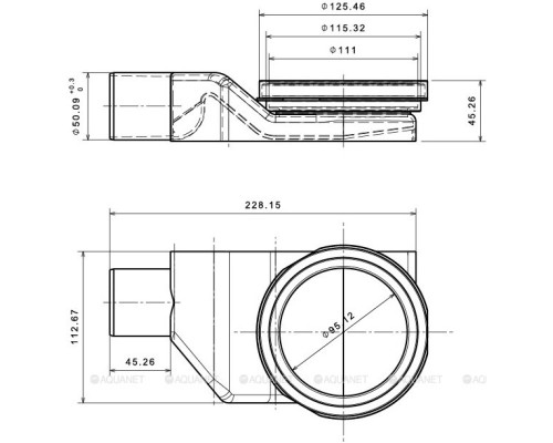 Душевой лоток BETTOSERB Betto Net Line 13702519, 850мм