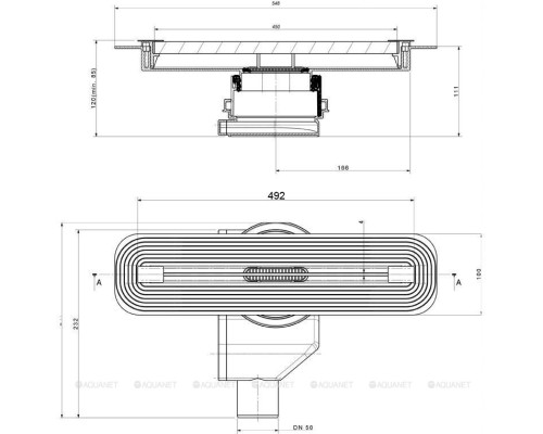 Душевой лоток Pestan Confluo Premium Slim Line 13100031, 450мм