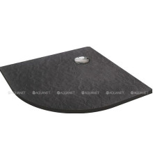 Душевой поддон Jacob Delafon Tolbiac 90x90 E6D329RU-NGM четверть круга, искусственный камень, черный матовый