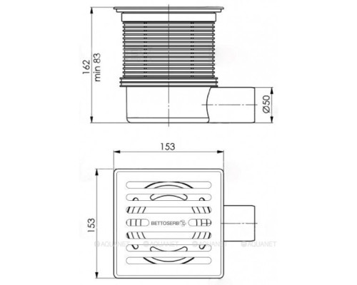 Душевой трап BETTOSERB 14702509