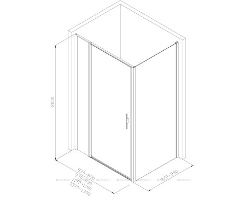 Душевой уголок Allen Brau Priority 140x100 3.31011.BA + 3.31020.BA серебро браш