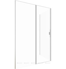 Душевой уголок Allen Brau Priority 140x90 3.31035.BA + 3.31044.BA серебро браш