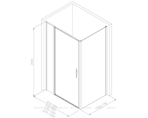Душевой уголок Allen Brau Priority 90x80 3.31026.BA + 3.31041.BA серебро браш