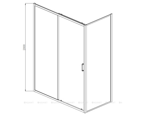 Душевой уголок Aquanet Alfa NAA1131 1600х800, прозрачное стекло