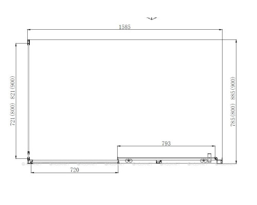 Душевой уголок Aquanet Alfa NAA1131 1600х800, прозрачное стекло