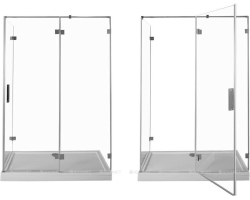 Душевой уголок Aquanet Beta NWD1231 140x80 L, прозрачное стекло