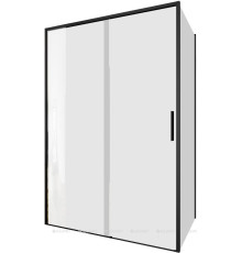 Душевой уголок Aquanet Pleasure Evo 130x100 AE65-130x100-BT профиль черный, прозрачное стекло