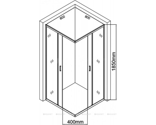 Душевой уголок Aquanet SE-800S 80x80, прозрачное стекло