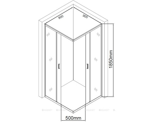 Душевой уголок Aquanet SE-900S 90x90, прозрачное стекло