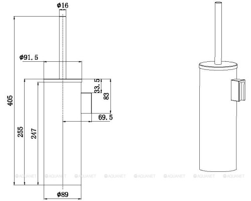Ершик для унитаза Allen Brau Priority 6.31A09-31 черный матовый