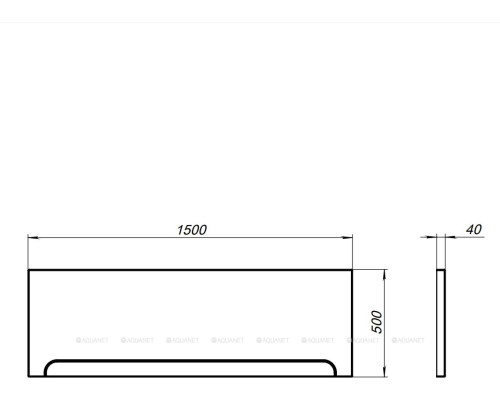 Фронтальный экран Aquanet Dali 150