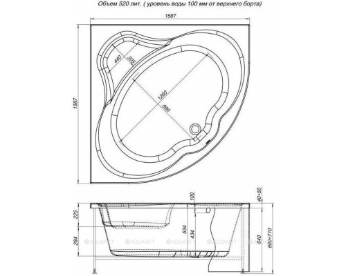 Фронтальный экран Aquanet Santiago 160